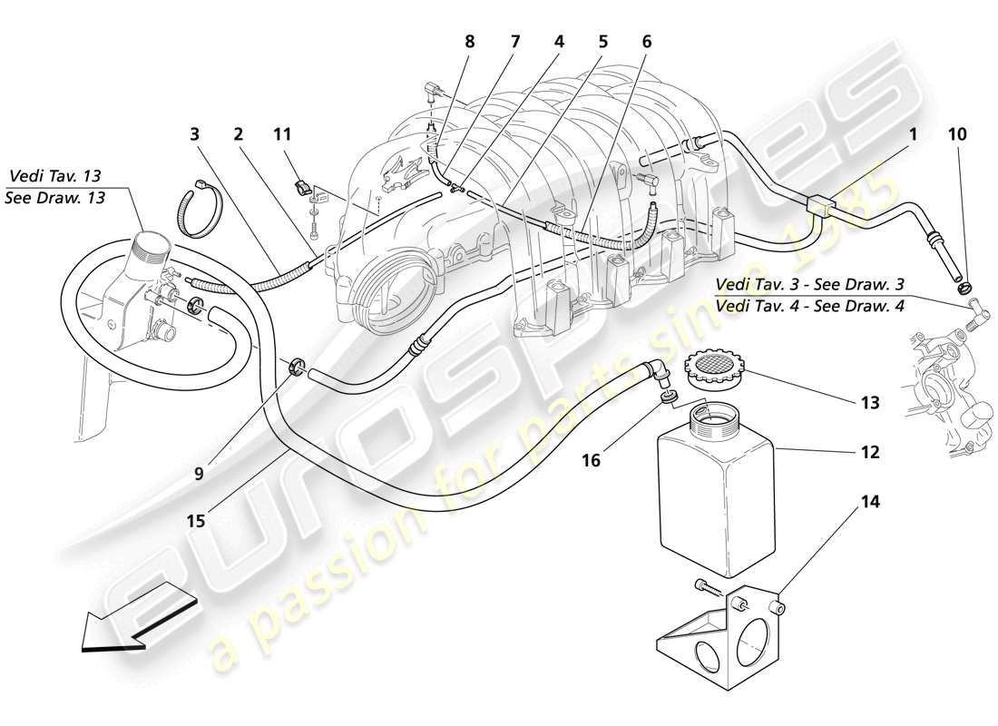 maserati trofeo sistema de soplado diagrama de piezas