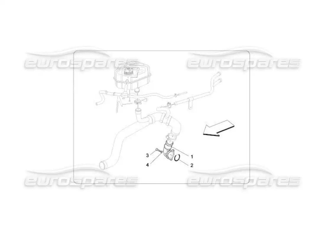 maserati qtp. (2005) 4.2 sistema de enfriamiento: bomba de agua diagrama de piezas