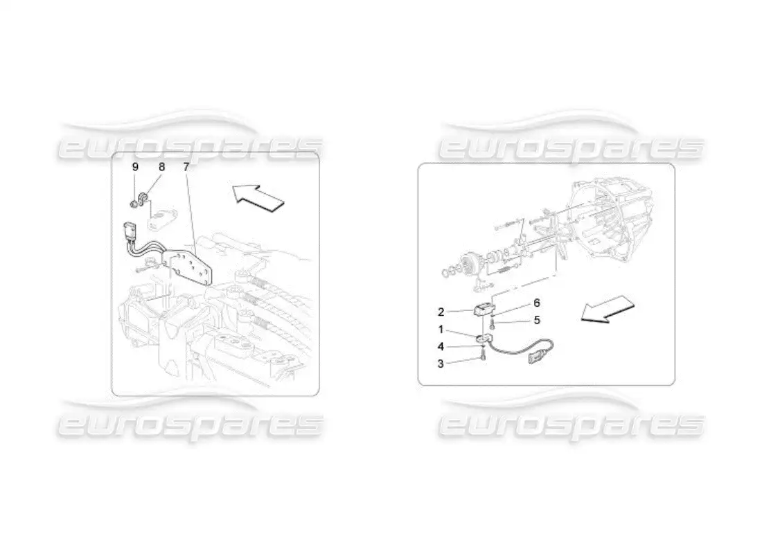 maserati qtp. (2005) 4.2 control electrónico del embrague para la caja de cambios f1 diagrama de piezas
