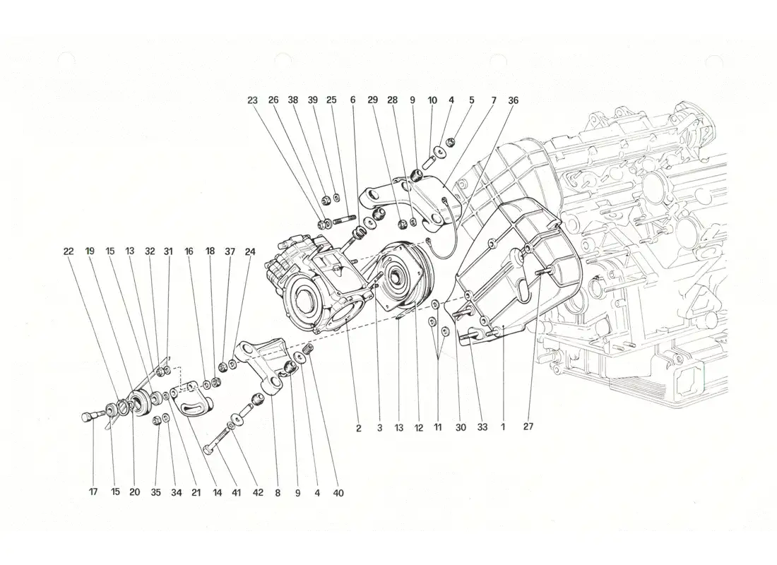 ferrari 208 gtb gts compresor y controles de aire acondicionado diagrama de piezas