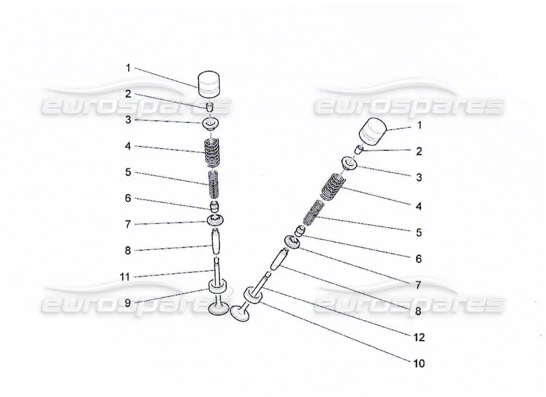 maserati qtp. (2010) 4.2 valvulas diagrama de piezas