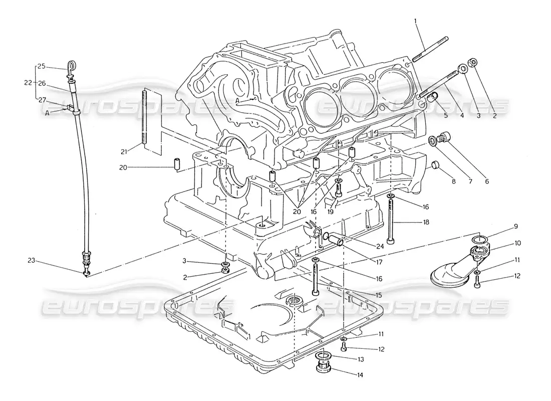 maserati 228 diagrama de piezas de fijación de accesorios para bloques de arena
