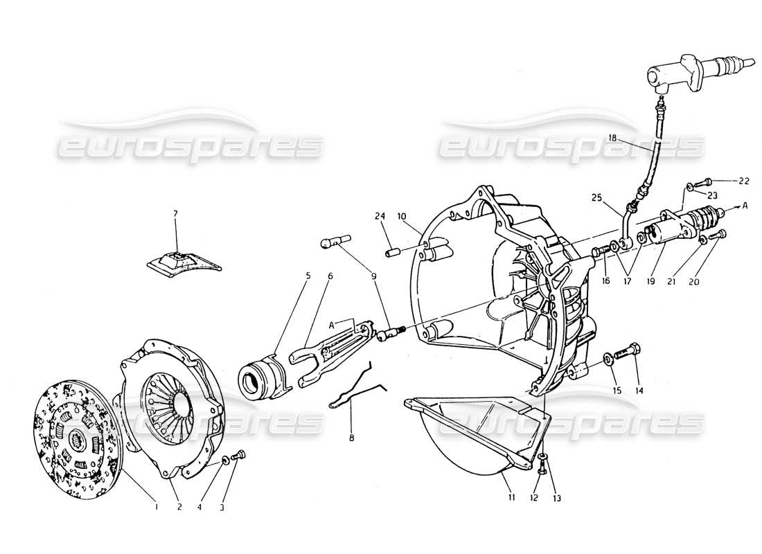 maserati 418 / 4.24v / 430 embrague para caja de cambios zf diagrama de piezas