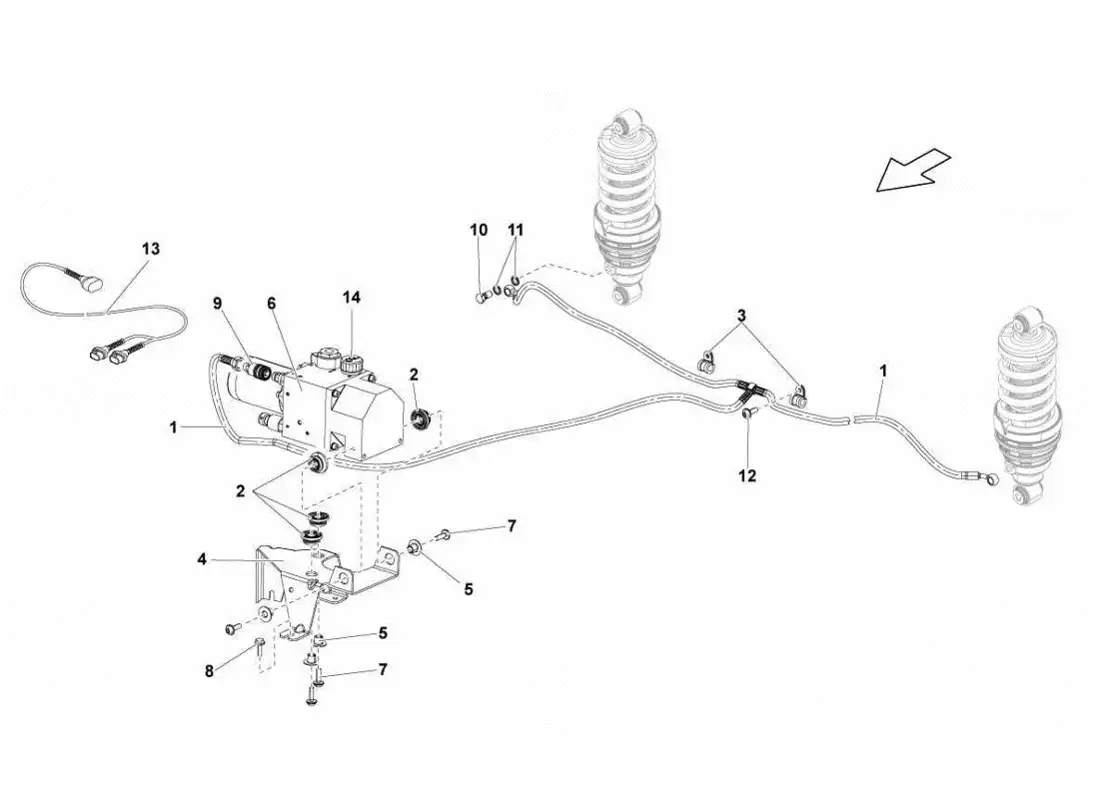 lamborghini gallardo lp560-4s update sistema de elevación diagrama de piezas