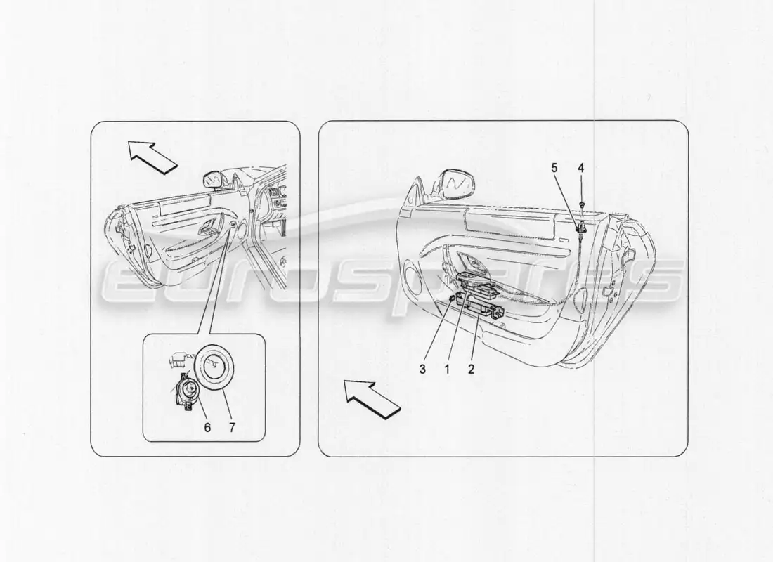 maserati granturismo special edition dispositivos de puerta diagrama de piezas