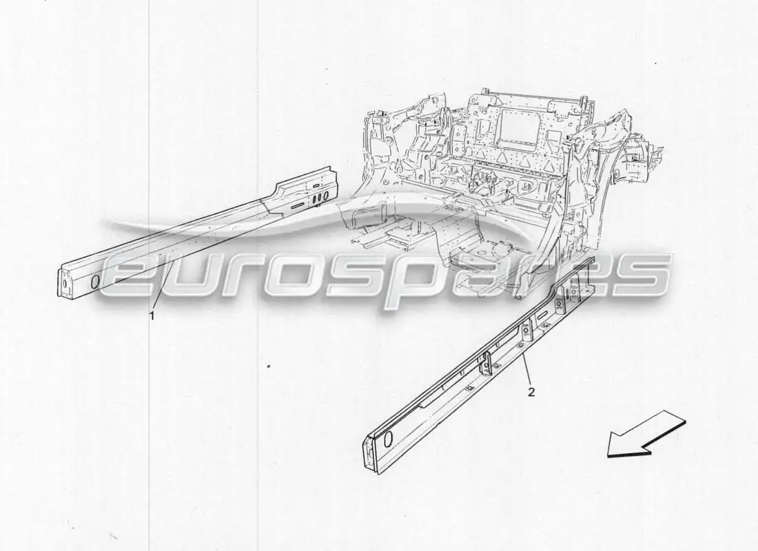 maserati grancabrio mc centenario estructuras centrales y marcos diagrama de piezas