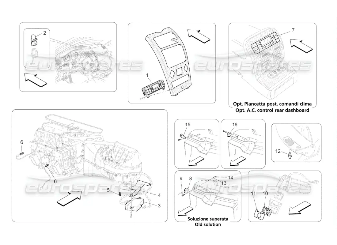 maserati qtp. (2010) 4.7 auto unidad a c: control electrónico diagrama de piezas