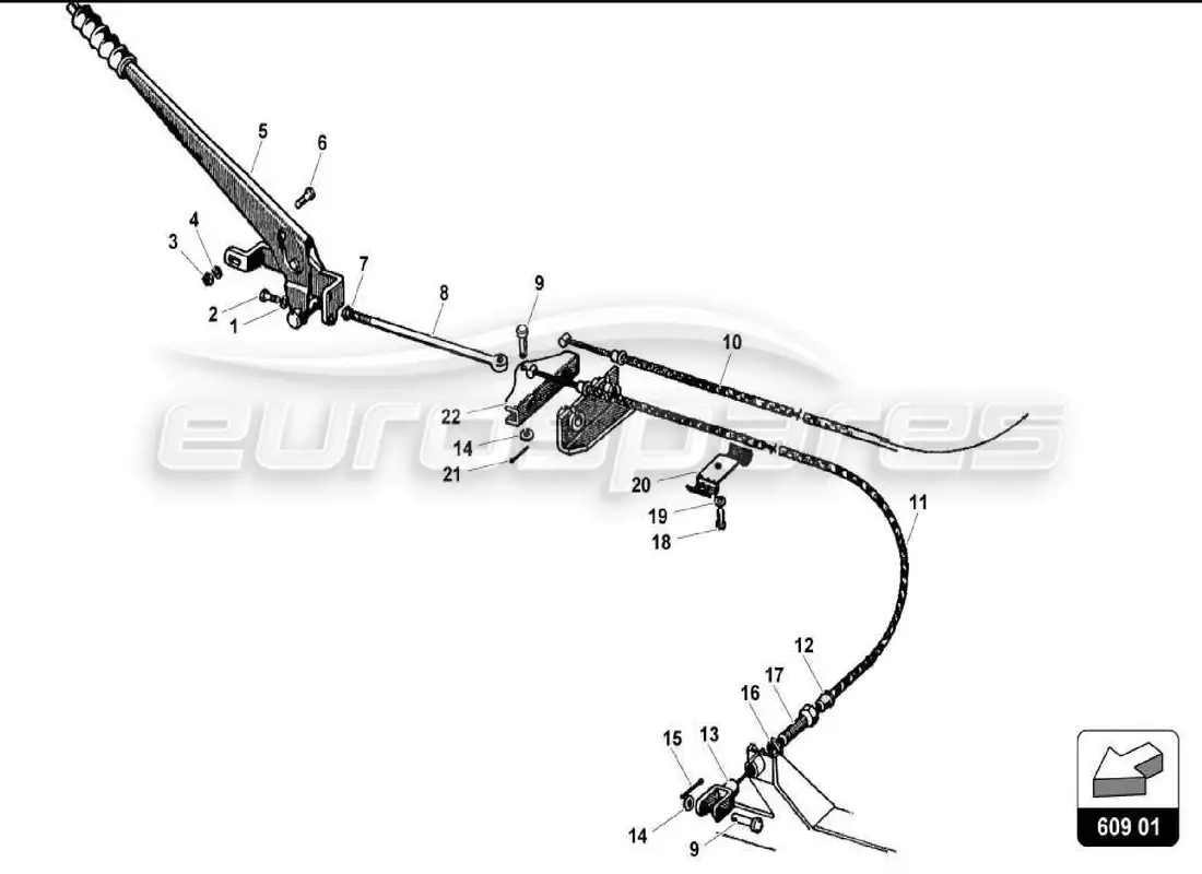 lamborghini 350 gt parking brake diagrama de piezas
