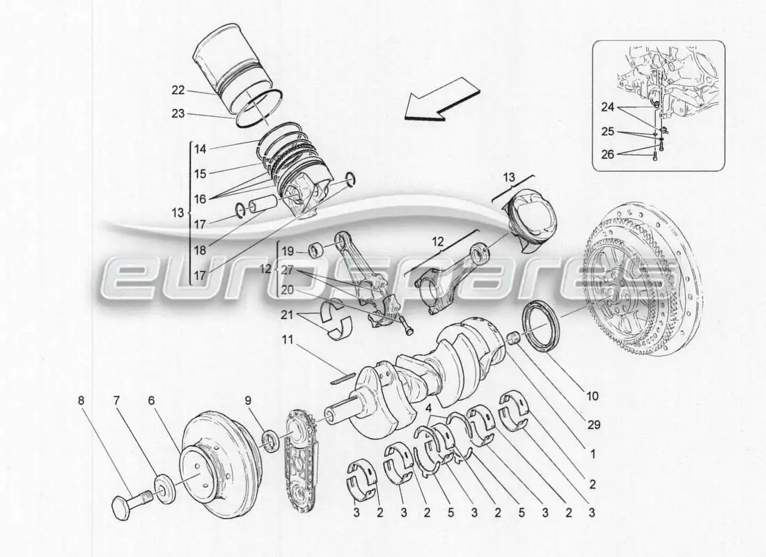 maserati grancabrio mc centenario manivela diagrama de piezas