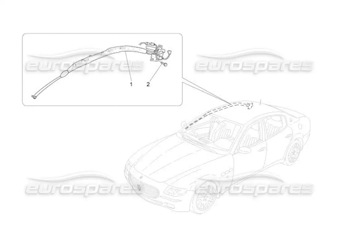 maserati qtp. (2005) 4.2 sistema de bolsa de ventana diagrama de piezas