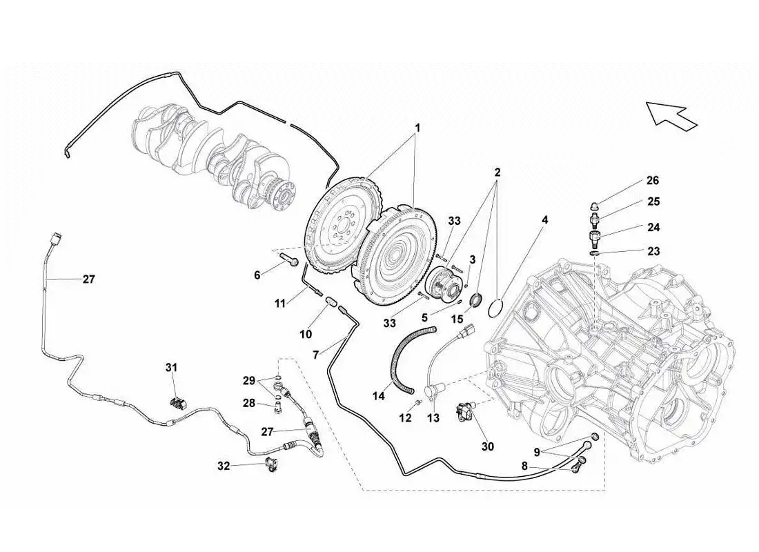 lamborghini gallardo lp570-4s perform embrague (manual) diagrama de piezas