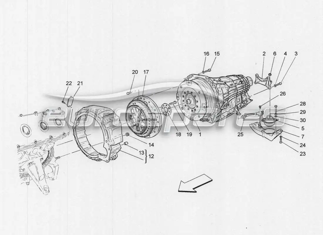 maserati grancabrio mc centenario carcasas de caja de cambios diagrama de piezas