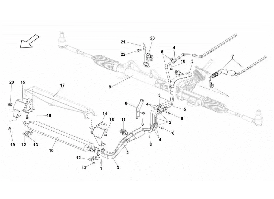 lamborghini gallardo sts ii sc diagrama de piezas del enfriador de aceite