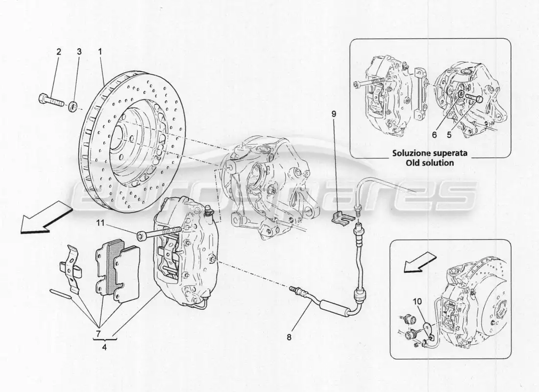 maserati granturismo special edition braking devices on rear wheels diagrama de piezas