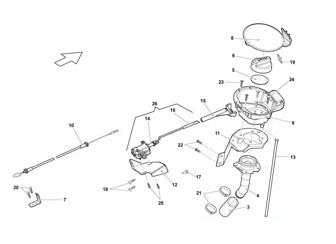lamborghini gallardo sts ii sc fuel cap diagrama de piezas