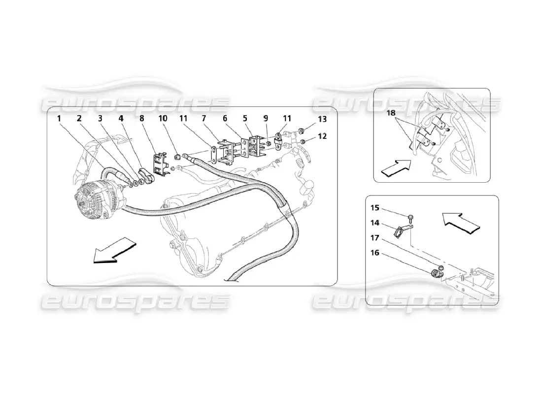 maserati qtp. (2006) 4.2 cables principales (página 2-2) diagrama de piezas