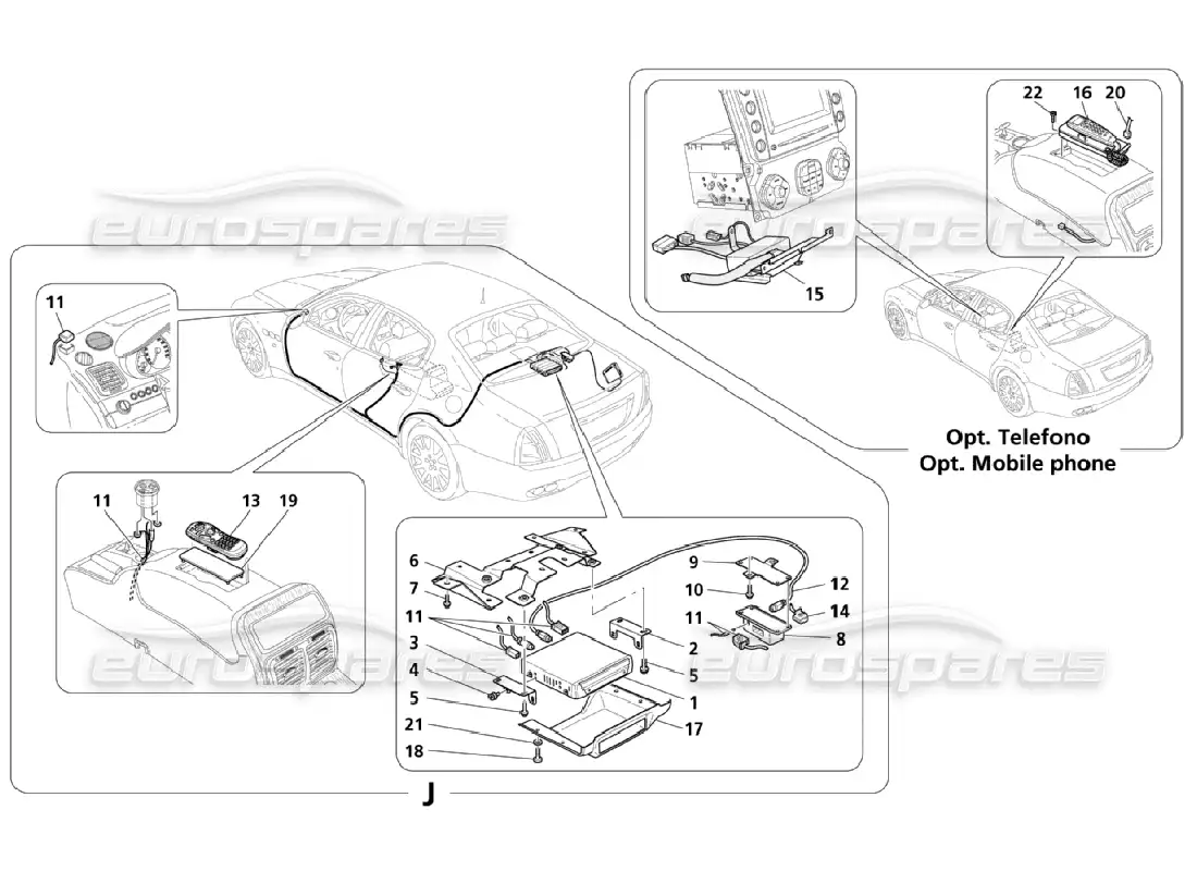 maserati qtp. (2006) 4.2 sistema infotelemático (página 2-3) diagrama de piezas