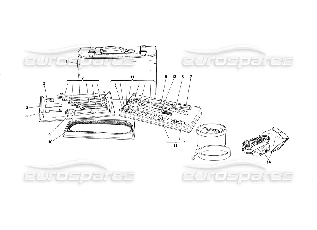 ferrari 348 (1993) tb / ts equipo - bolsa vertical diagrama de piezas