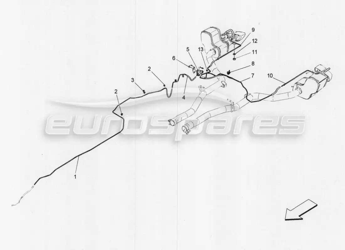 maserati qtp. v8 3.8 530bhp 2014 auto diagrama de piezas del sistema de aire adicional