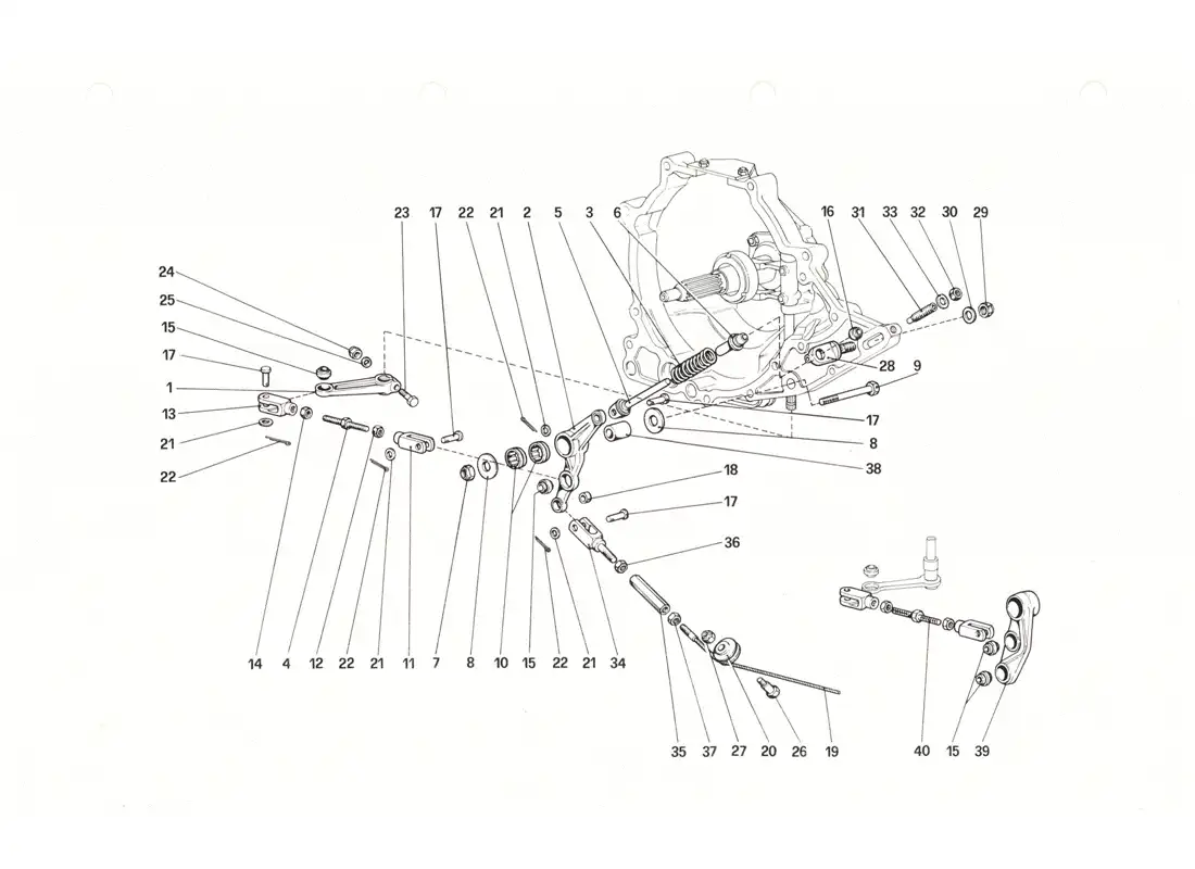 ferrari 208 gtb gts clutch operating control diagrama de piezas