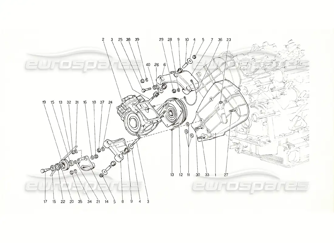 ferrari 308 gt4 dino (1976) compresor y controles de aire acondicionado diagrama de piezas