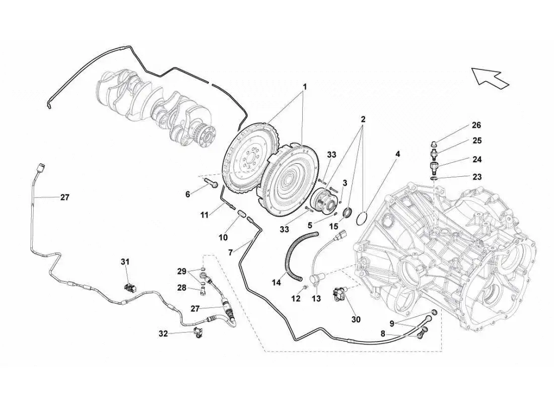 lamborghini gallardo sts ii sc embrague (manual) diagrama de piezas