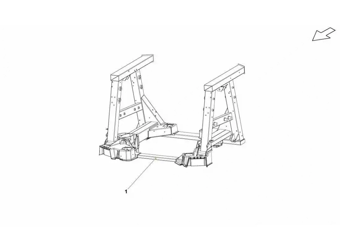 lamborghini gallardo sts ii sc diagrama de piezas de los elementos del bastidor trasero