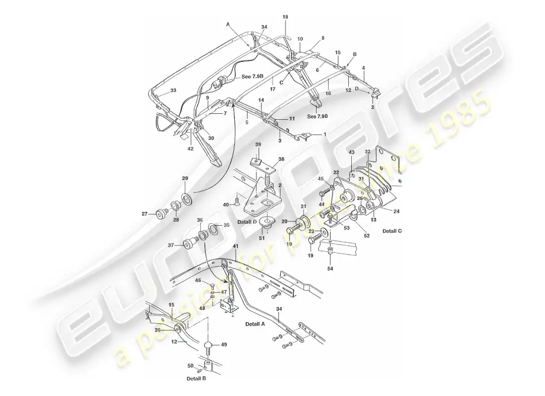diagrama de pieza que contiene el número de pieza 93-60107