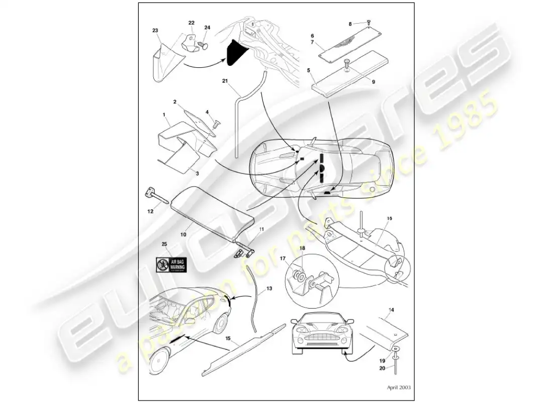 diagrama de pieza que contiene el número de pieza 1r12-831392-af