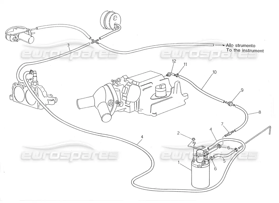 maserati 228 diagrama de piezas del sistema de evaporación