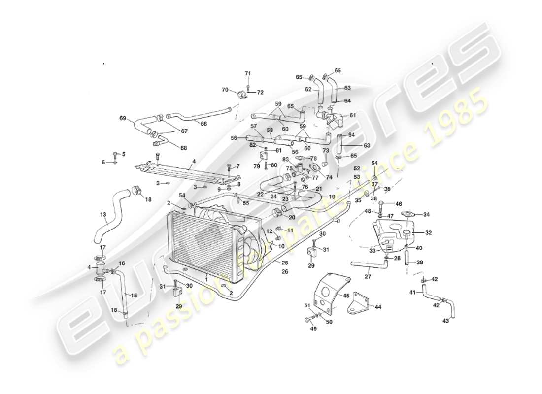 aston martin v8 virage (2000) sistema de refrigeración por agua, volante, aproximadamente vin 60193 en el diagrama de piezas