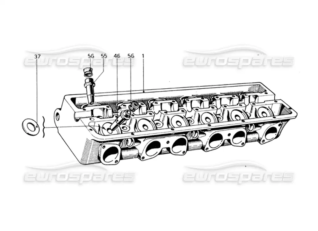 ferrari 275 gtb/gts 2 cam culatas (modelos lhd) diagrama de piezas