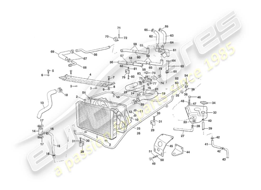 aston martin v8 virage (1999) sistema de refrigeración por agua, volante, aproximadamente vin 60193 en el diagrama de piezas