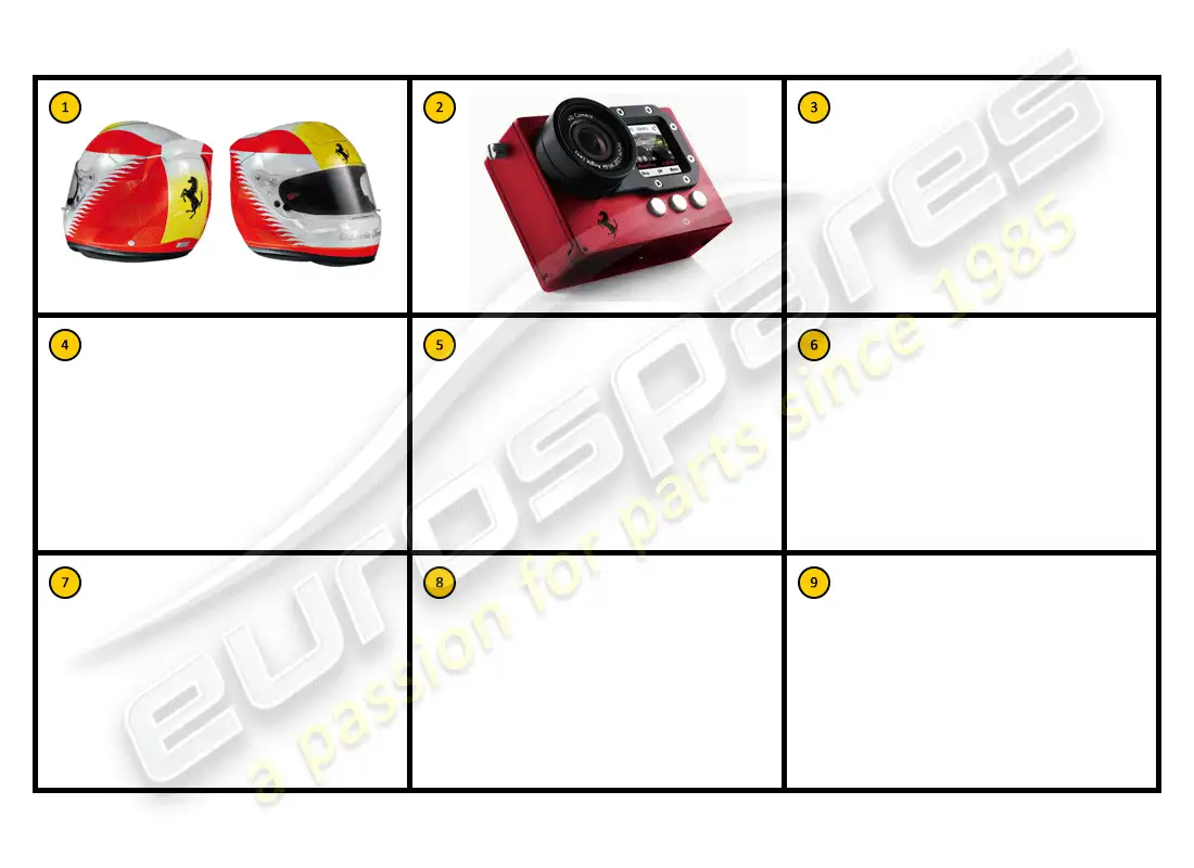 ferrari f430 spider (accessories) carreras - generalidades diagrama de piezas