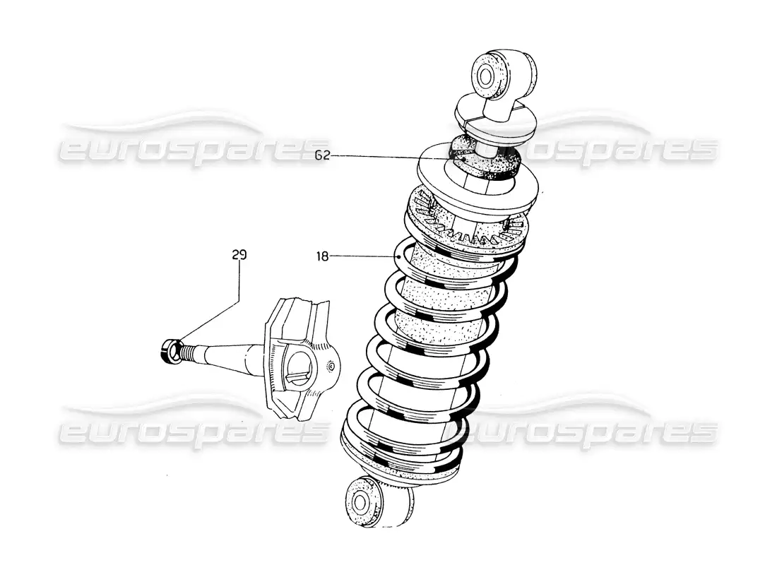 ferrari 275 gtb/gts 2 cam suspensión delantera - modelos lhd diagrama de piezas