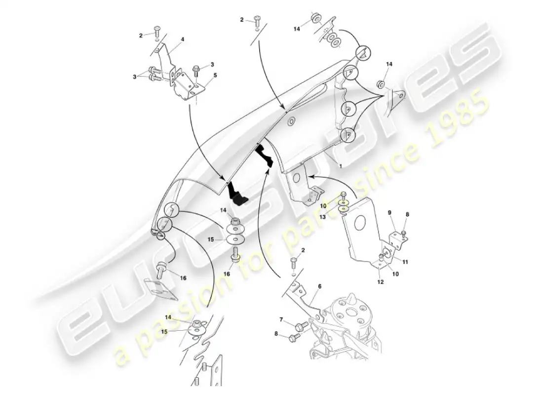 diagrama de pieza que contiene el número de pieza 1r12-631027-aj