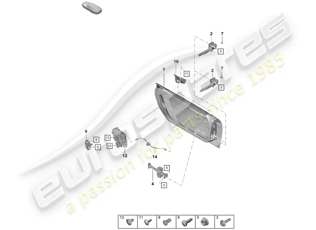 diagrama de pieza que contiene el número de pieza pab837767