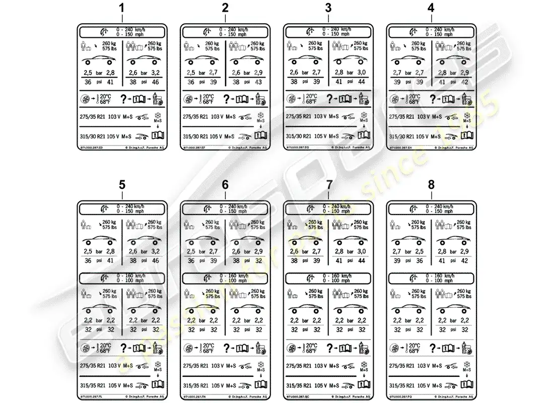 diagrama de pieza que contiene el número de pieza 971000287tc