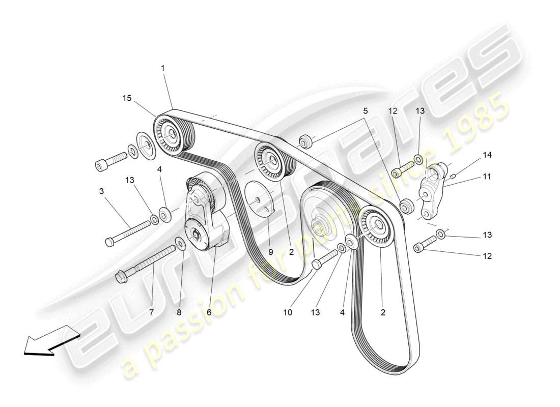 un diagrama de piezas del catálogo de piezas maserati levante tributo (2021)