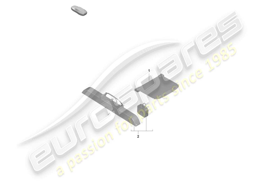 porsche 2024 (panamera 971-2) diagrama de piezas de la bandeja de cubierta de la persiana enrollable para sombreros