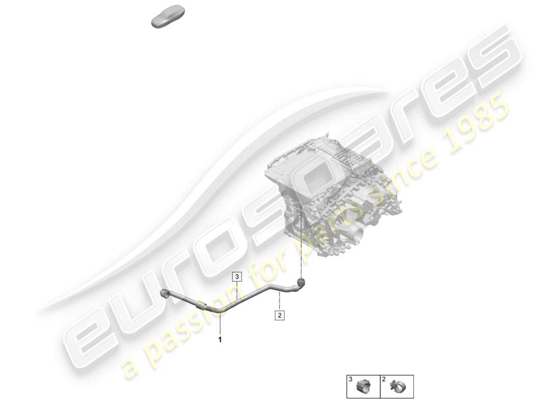 porsche 2024 (macan-e) diagrama de piezas del extremo trasero del sistema de enfriamiento del refrigerante