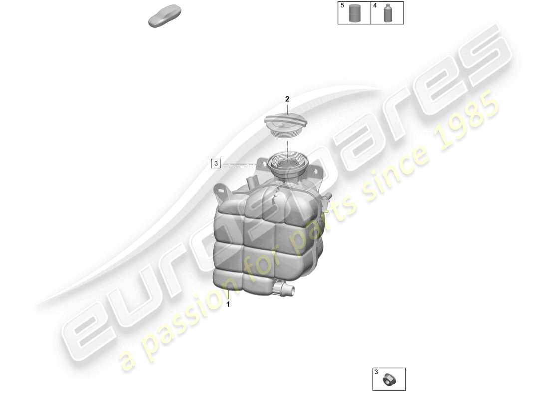 porsche 2025 (taycan 9j1-2) tanque de expansión de refrigerante aditivo refrigerante diagrama de piezas