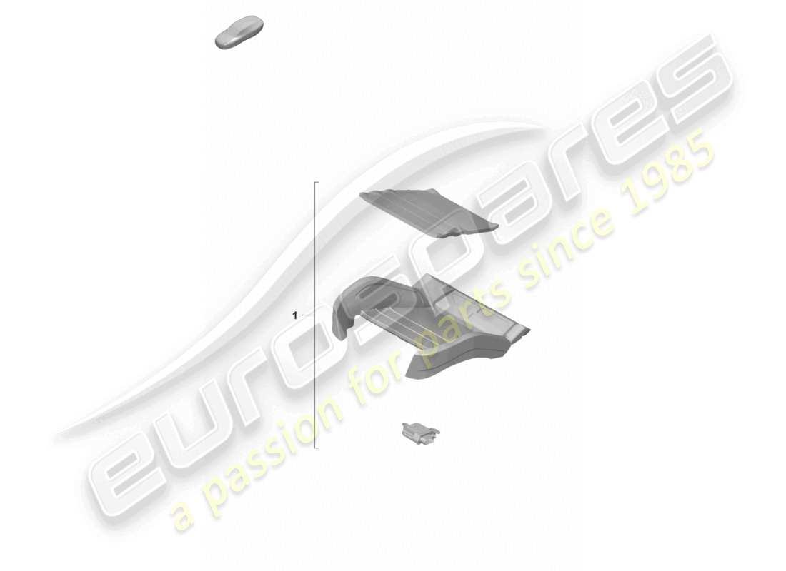 porsche 2022 (panamera 971-2) diagrama de piezas del kit de reparación del cojín del asiento, reconocimiento de asiento ocupado (lado del pasajero)