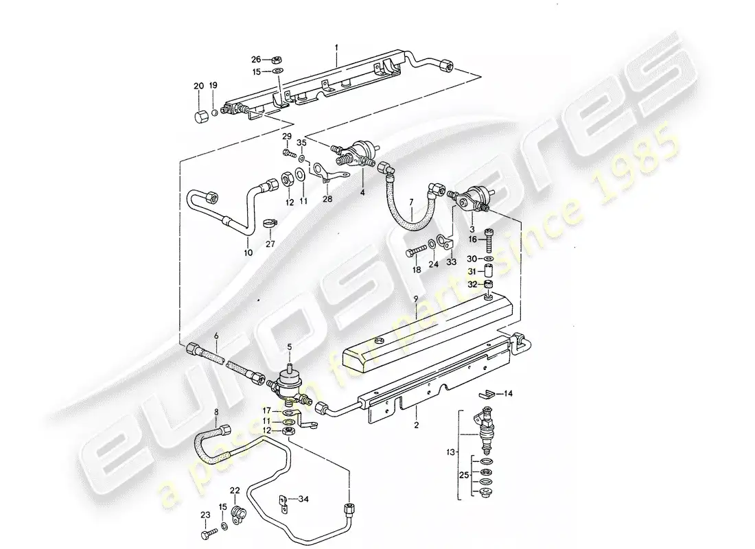 porsche 1992 (928) lh-jetronic - 4 diagrama de piezas