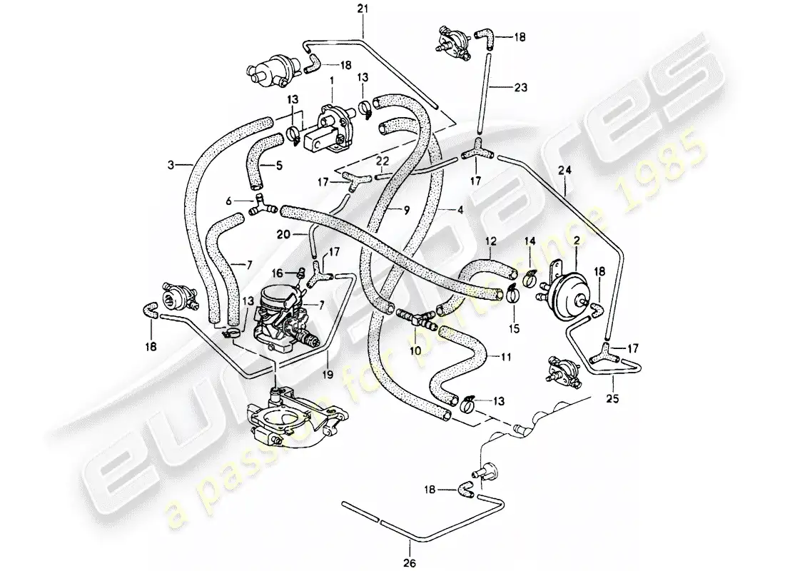 porsche 1985 (928) lh-jetronic - 2 - d - mj 1984>> diagrama de piezas
