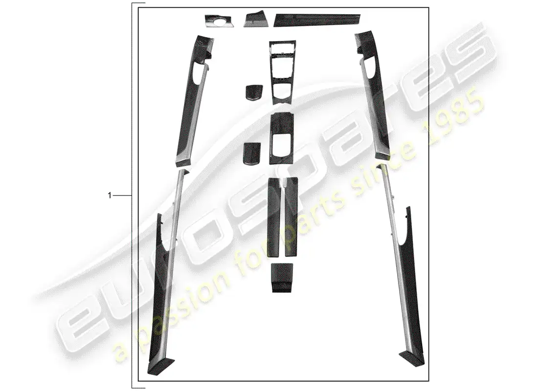 porsche 2013 (tequipment panamera) 1 establecer molduras para diagrama de piezas