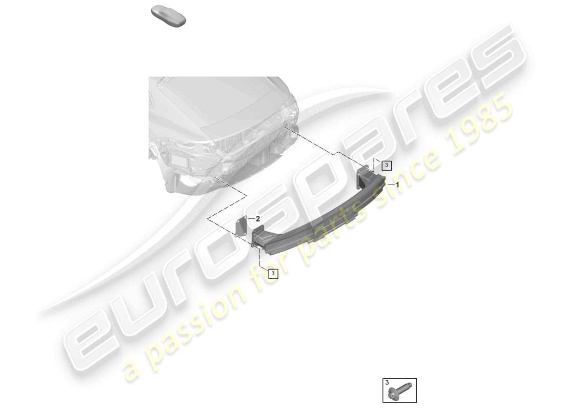 porsche 2024 (panamera 976) portador de parachoques trasero diagrama de piezas