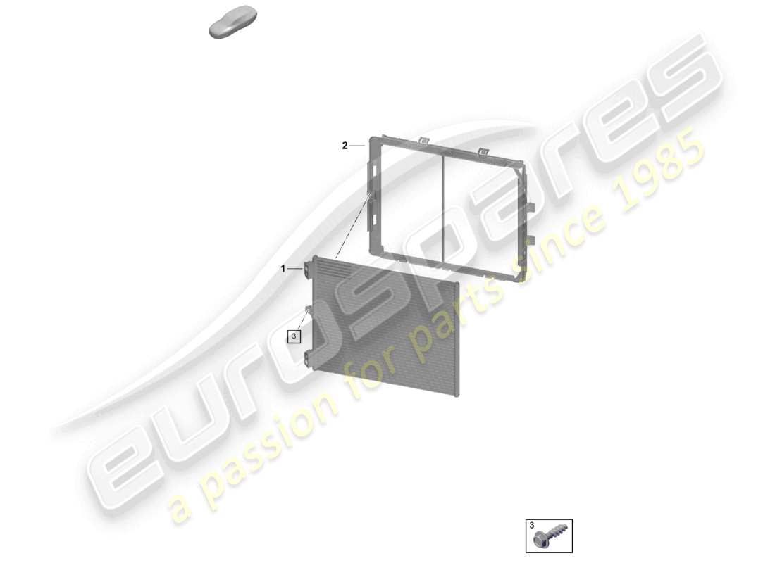 porsche 2025 (992-2 gt3) diagrama de piezas del condensador del aire acondicionado a/c