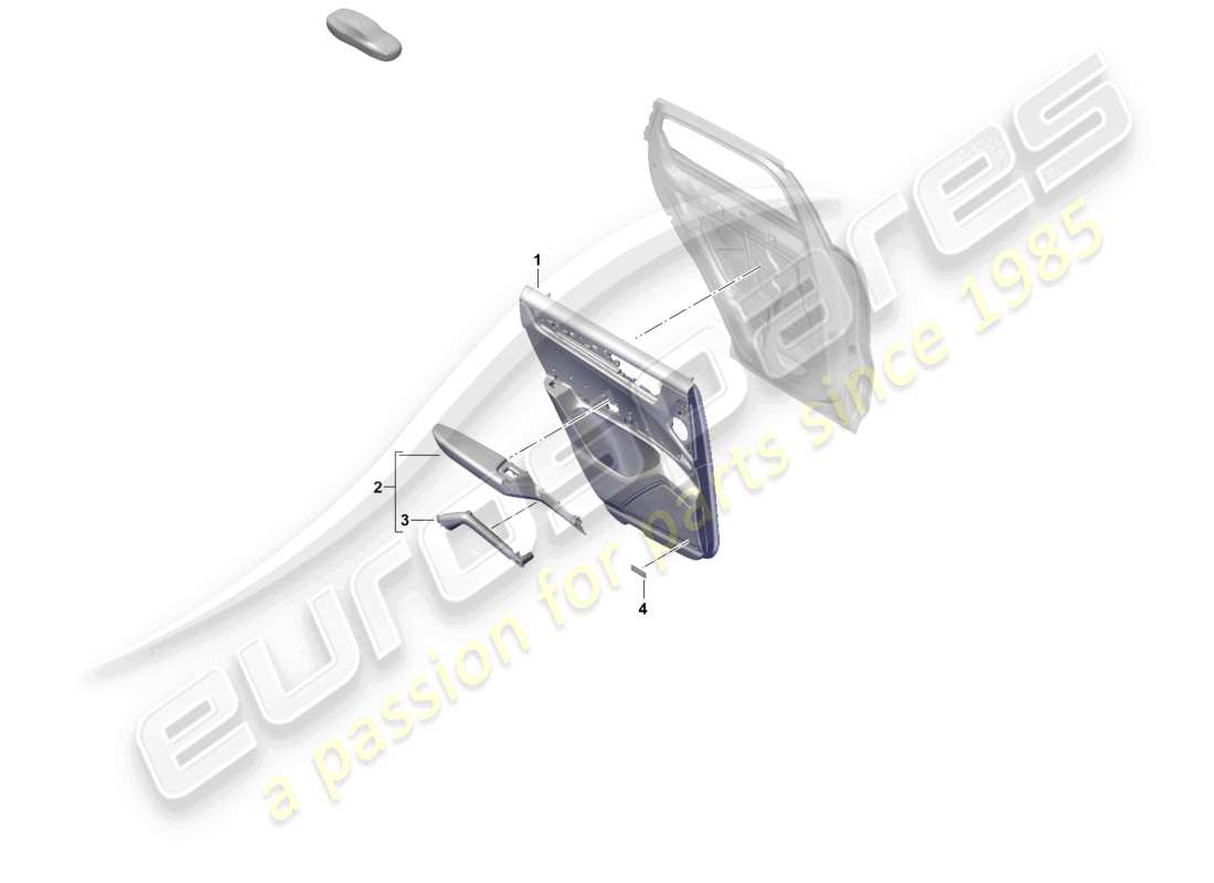 porsche 2024 (cayenne e3 pa) paneles de puerta puertas traseras para modelos con tapizado de cuero sintético con persiana enrollable diagrama de piezas