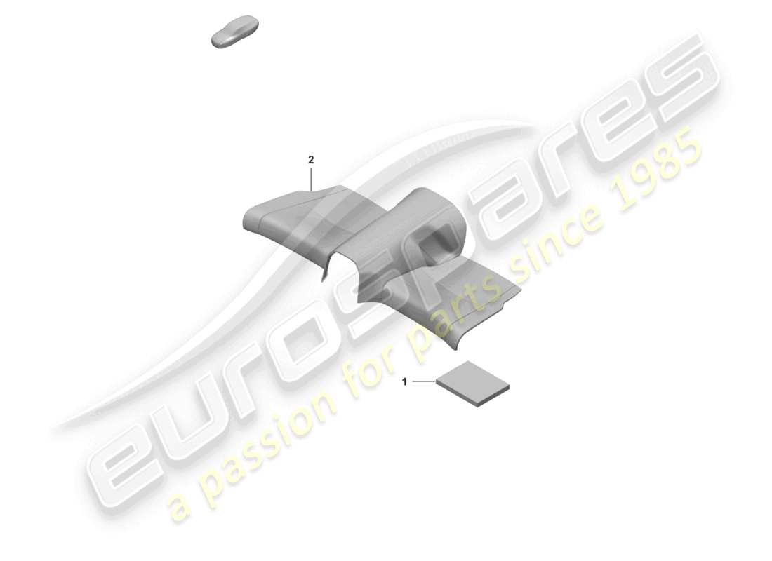 porsche 2026 (992-2 gt3) diagrama de piezas de la funda del asiento de la pieza de espuma